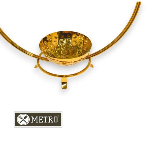 استاند بوفية استيل 3 رف ذهبي 95*70*37 سم