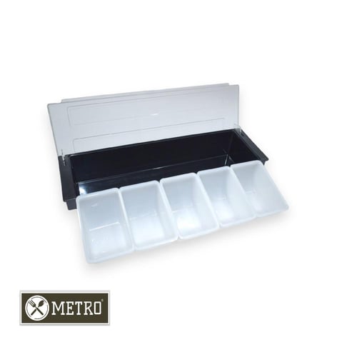 علب بهارات بلاستك 5 خانة