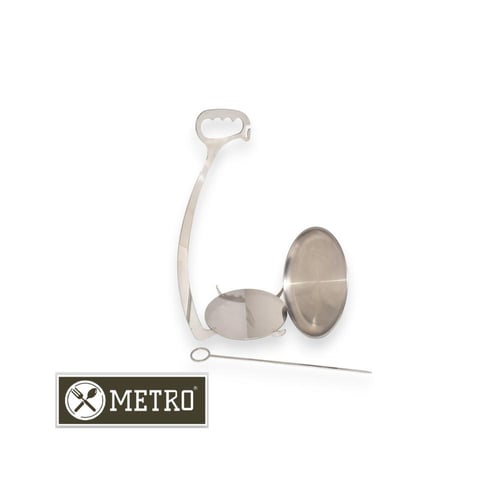 سيخ مشويات فضي مع صحن