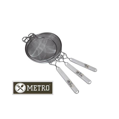 مصفاة استيل يد ابيض 20 سم