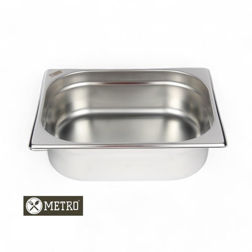 GN Pan Steel 1/2 حوض استيل 1/2 عمق 6.5 سم