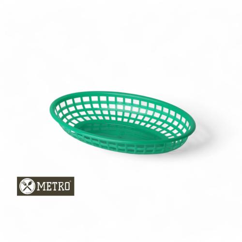 سلة بلاستك بيضاوى اخضر