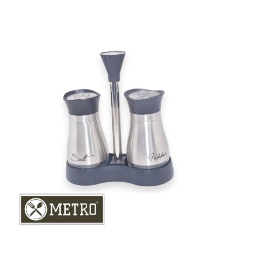 Stainless steel salt shaker set