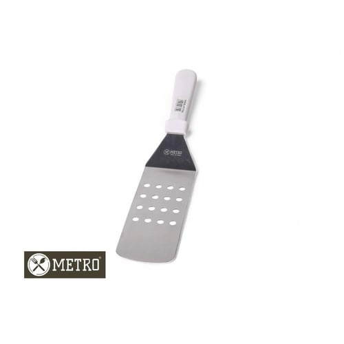 مشحاف استيل معكوب مخرم يد ابيض 7.5*20 سم