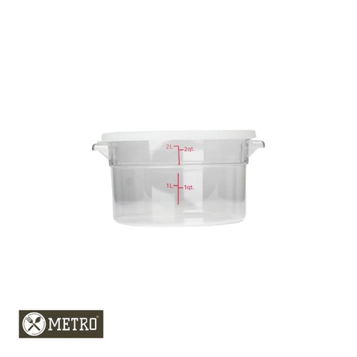 علب حقظ الاطعمة اكرلك مدور 2 لتر