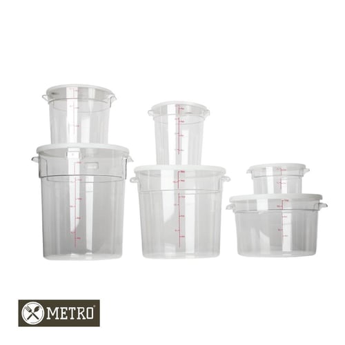 علب حقظ الاطعمة اكرلك مدور 2 لتر