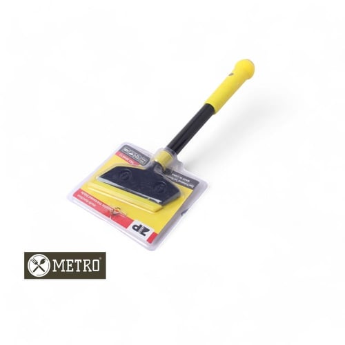 مشحاف بسكينة بعصي يد اصفر 30 سم