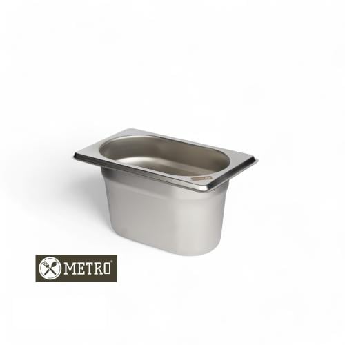 GN Pan Steel 1/9 حوض استيل 1/9 عمق 6.5 سم
