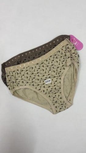 كلوت نسائي قطن مشجر قطعتين ( مطاط خارجي ) موديل015