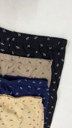 شورت نسائي قطن ساده مشجر موديل 225