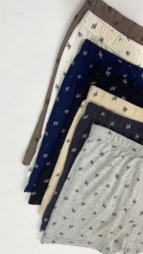 ميني شورت نسائي قطن فسكوز مشجر موديل 119