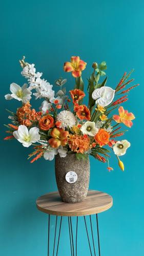 فازة الازهار (ورد صناعي ملمس طبيعي)