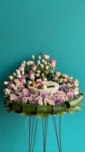 كيك تشنك مع ورد