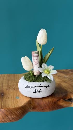 عيدية فاخرة ورد صناعي