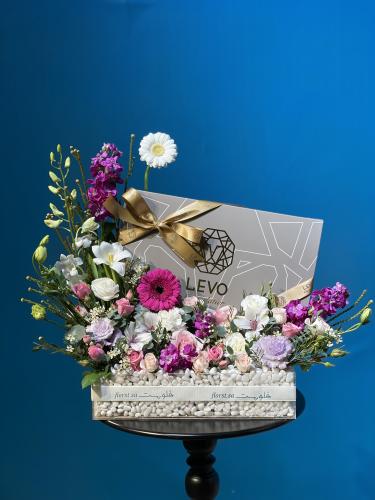 صينية أكرليك مع شوكلت ليفو 40 قطعه