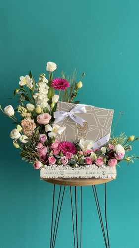 صينية شوكلت ليفو مع وورد 20 قطعه