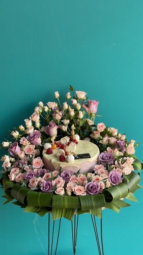 كيك تشنك مع ورد