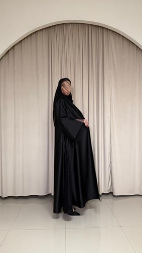 عباية مناسبات تفته جاكار لامعه مع اطرف تل فرنسي لا...