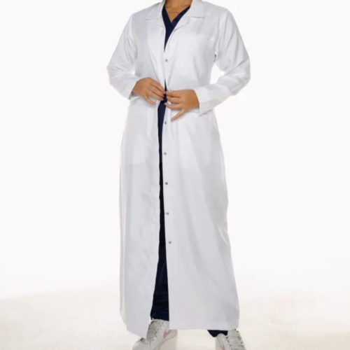 لابكوت طبي طويل نسائي أبيض
