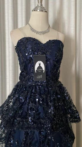 فستان كحلي طبقات