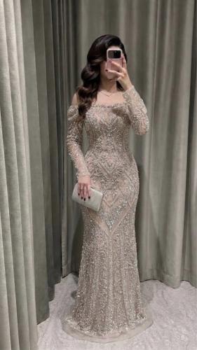 فستان اسماء غامق