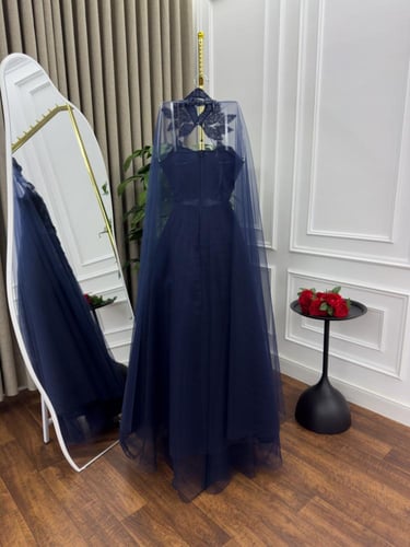 فستان كحلي قطعتين