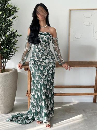 فستان ميساء بأكمام