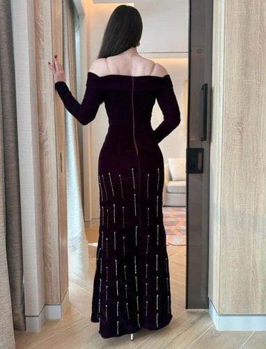 فستان ليلكي شتوي