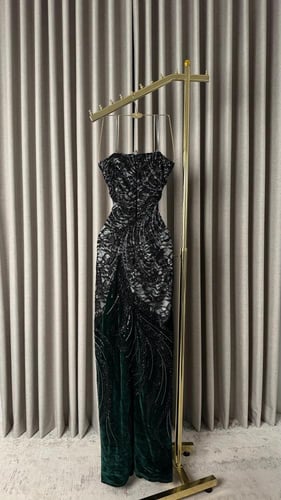 فستان سهره مع قطعة يد