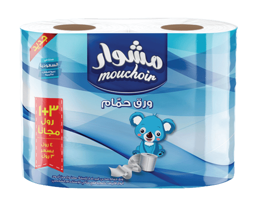 مشوار ورق حمام - 200 ورقة -3+1 رول مجاناً (4 رول)...
