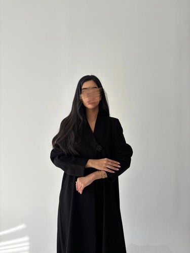 الغيم | بقماش الكريب الاندونيسي الأسود بتقنية الكس...