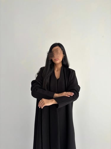 فهدة | بقماش الجوخ الأسود مع قيطان مخمل