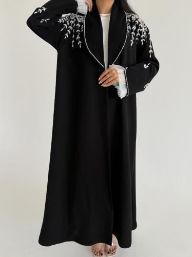 نجال | عبايه كريب اندنوسي شك مع دنتل كم