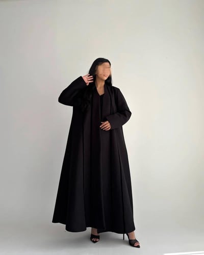 فهدة | بقماش الجوخ الأسود مع قيطان مخمل