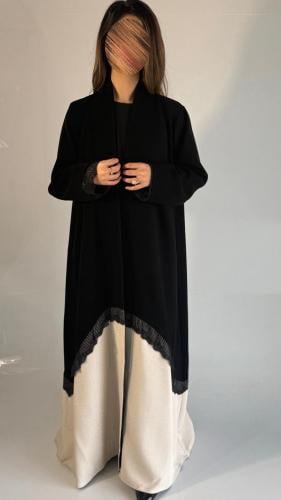 جمان | عبايه كريب اندنوسي قماش ملكي كرستال معى كلف...