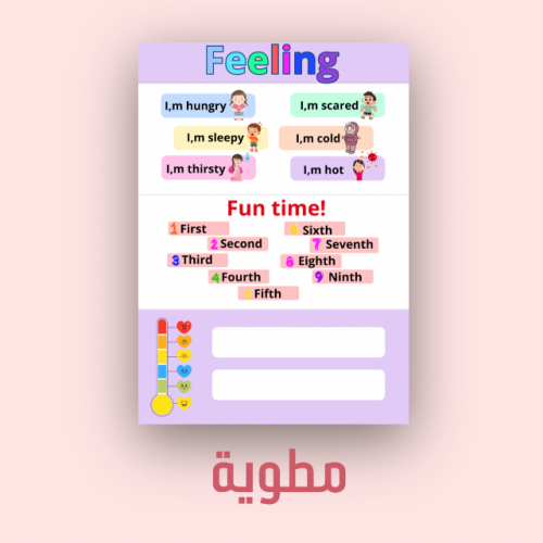 مطوية ثاني ابتدائي Feeling (إنجليزي)