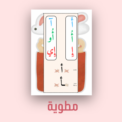 مطوية حرف الألف اول ابتدائي