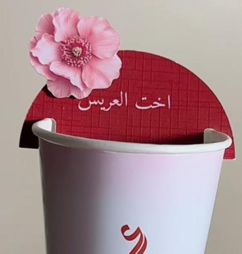 تاق كوب مع وردة 6 حبات