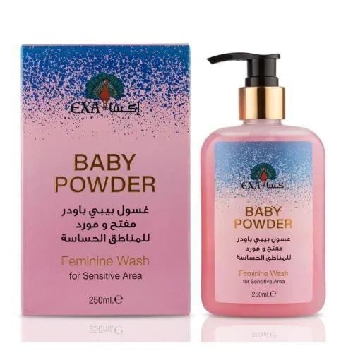 EXA wash baby powder for sensitive areas