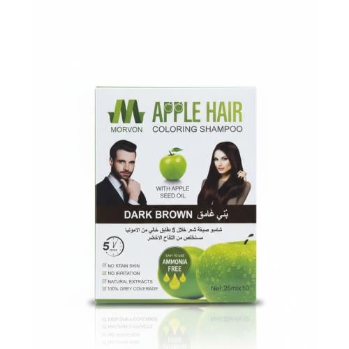 شامبو صبغة الشعر MORVON APPLE HAIR - بني غامق