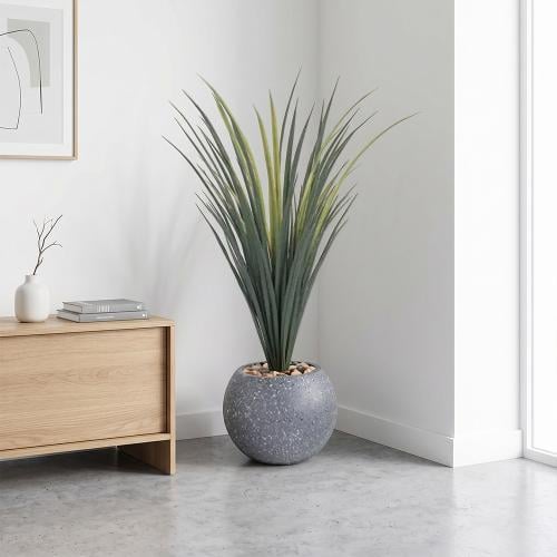 Luxurious artificial tree with modern gray stand 7...