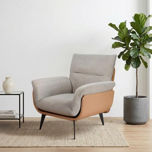 Single fabric modern coffee chair