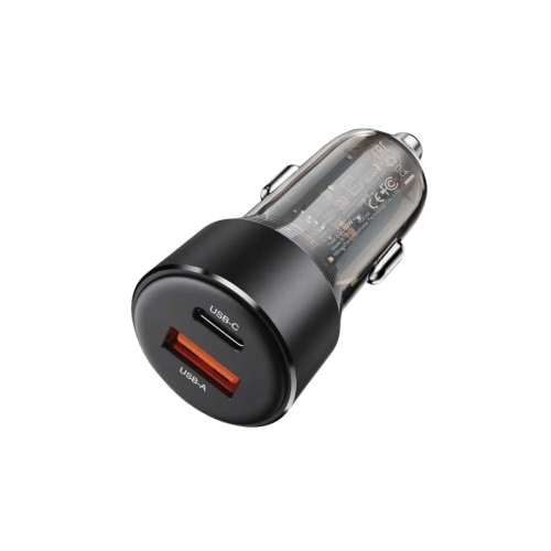 شاحن سيارة AceFast B12 بقوة 60 واط USB-C وUSB-A –...