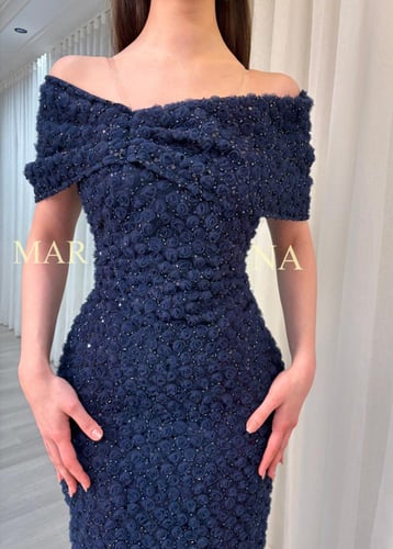 فستان روزنا (فستان كحلي كلفه سهره )