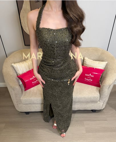 فستان رابيا (فستان زيتي كلفه شك سهره)