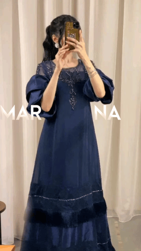 فستان سمو (فستان سهرة كحلي)