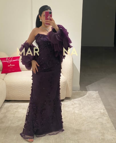 فستان روز (فستان ليلكي كلفه مورد وشك وجاكت قص ليزر...