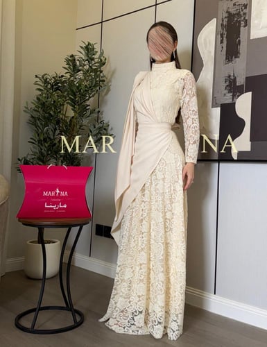 فستان نسمه(فستان بيج دانتيل فرنسي وباربي )