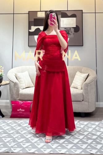 فستان مارلين (فستان احمر ناعم سهره)