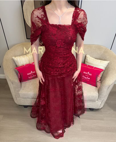 فستان رهايف (فستان عودي دانتيل فرنسي)